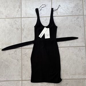 Zara Elegant Black Mini Dress